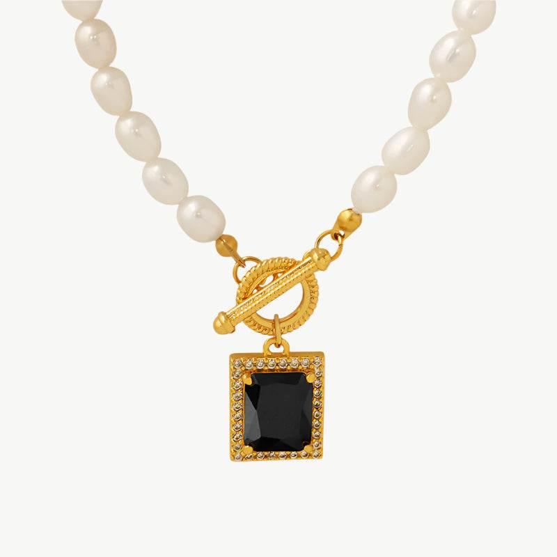 Pearl Gem Drop Necklace - Salt Lily