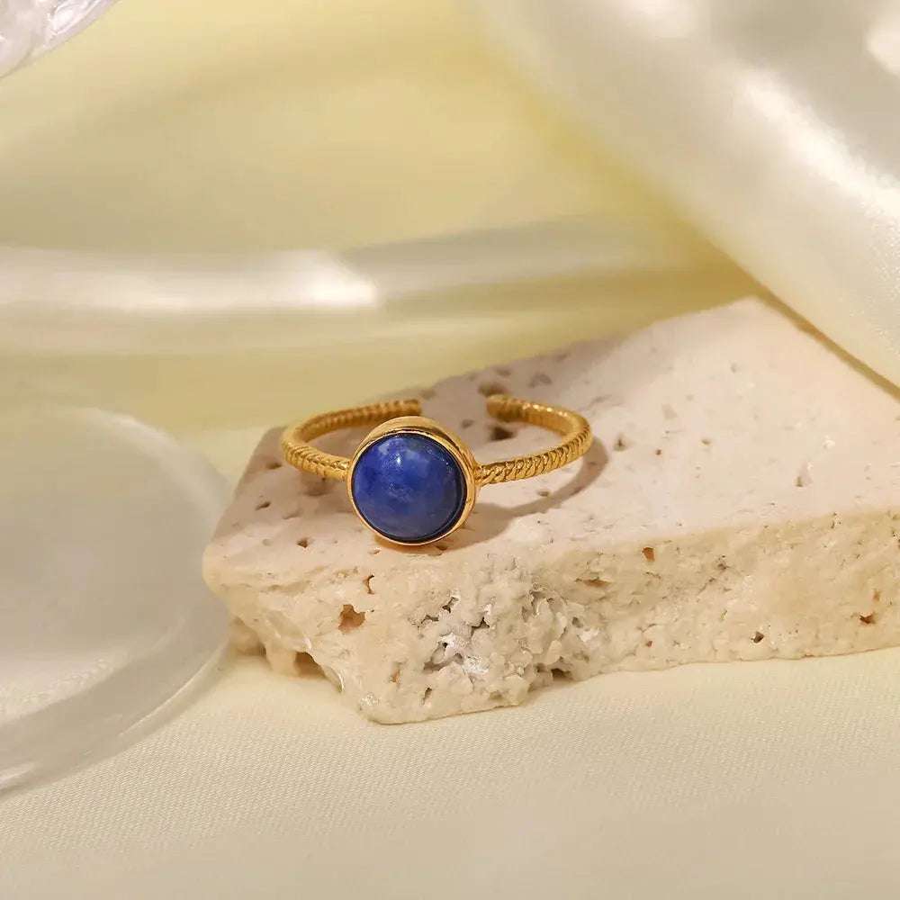 Orbit Twist Adjustable Ring - Salt Lily