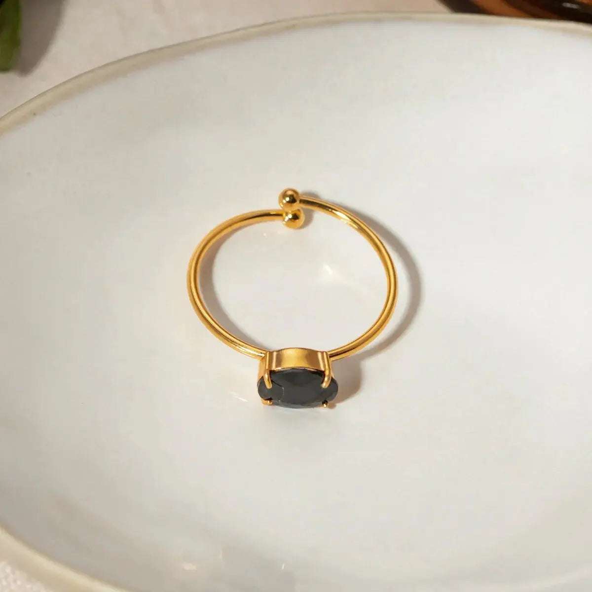 Solara Gemstone Pop Ring - Salt Lily