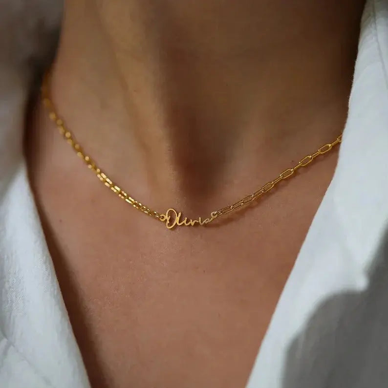 best custom made jewelry - The Whisper Pendant - Necklace with customizable name design