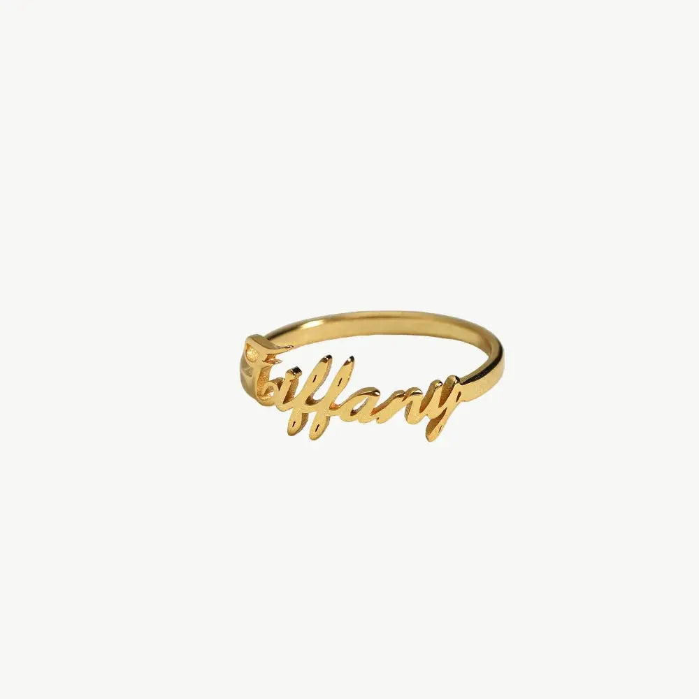 Personalized jewelry gift ideas for Christmas: custom engraved silver message ring from Salt Lily