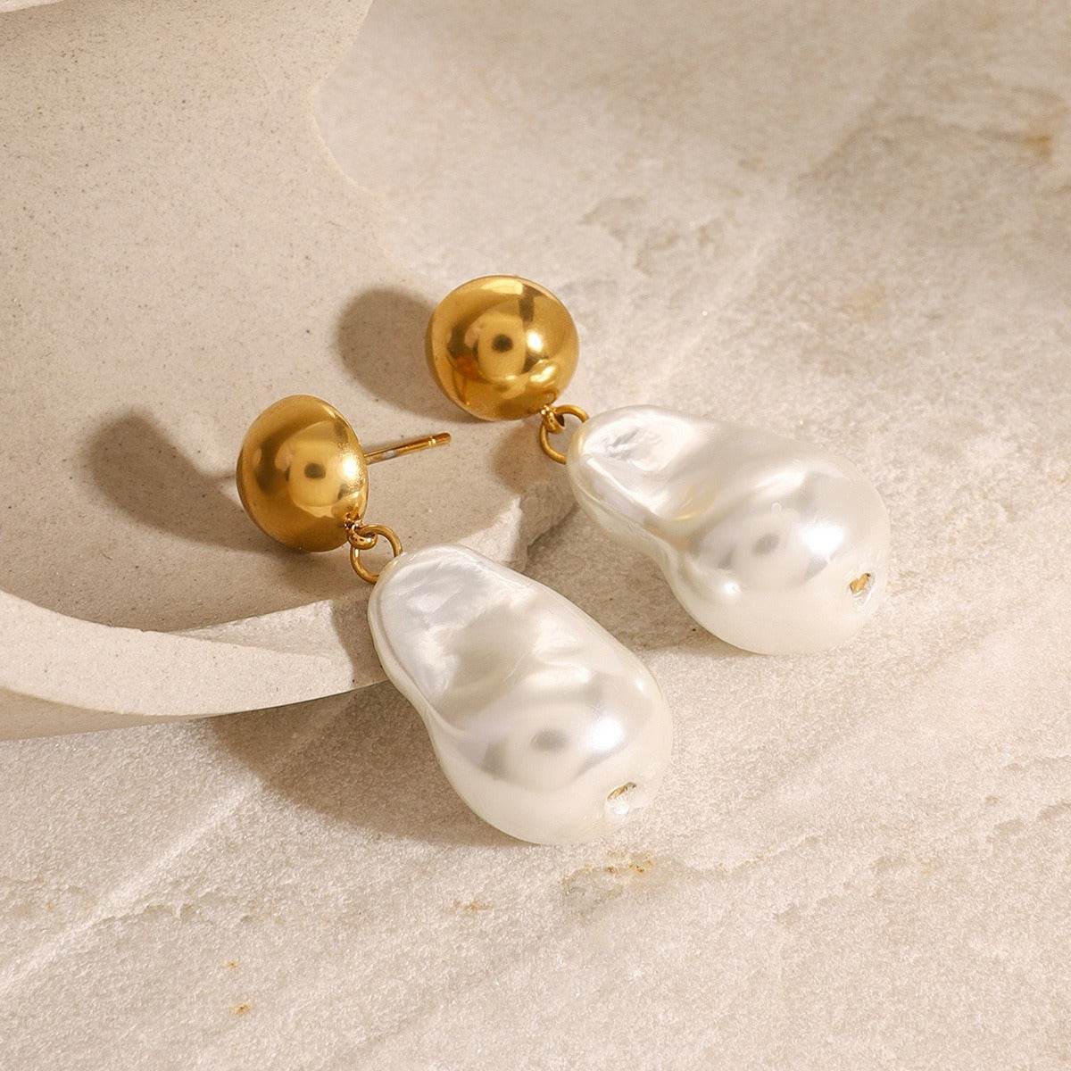 Pearl Pendant Earrings - Salt Lily