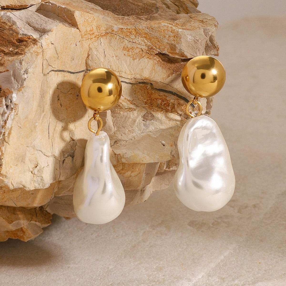 Pearl Pendant Earrings - Salt Lily