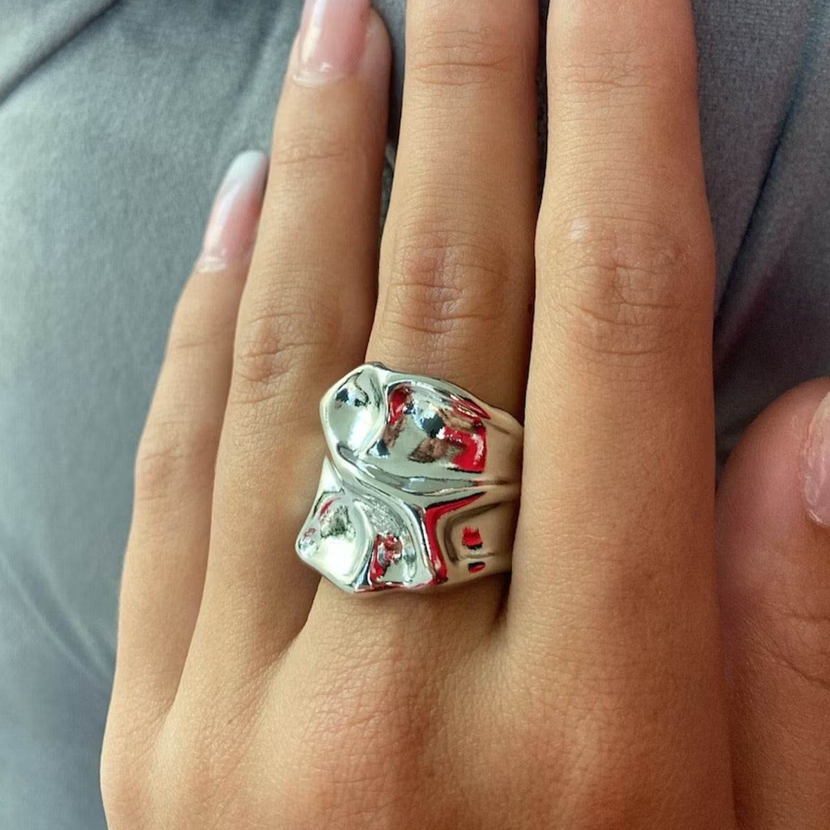 Molten Wrap Ring – Gold & Silver - Salt Lily