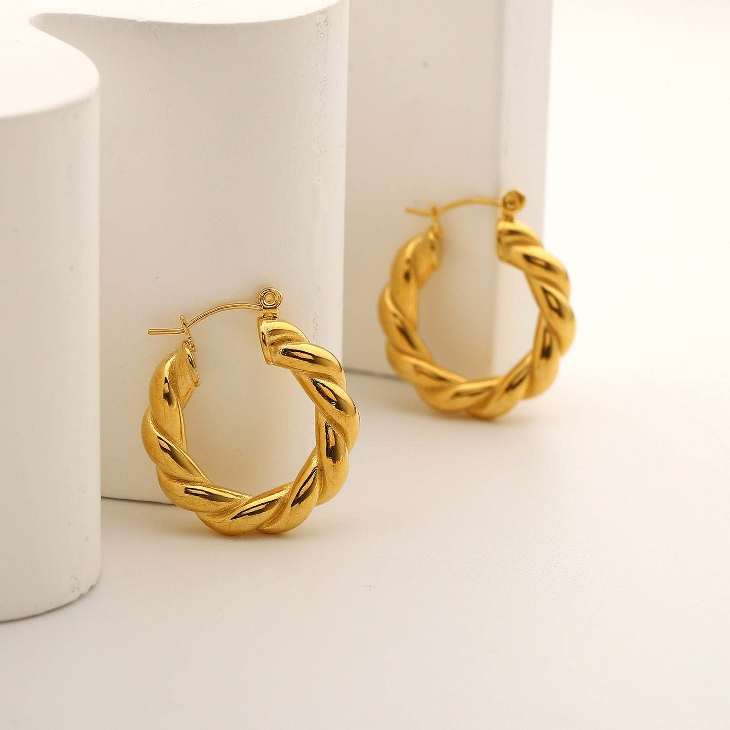 The Twist Hoops – Gold with a Modern Edge - Salt Lily