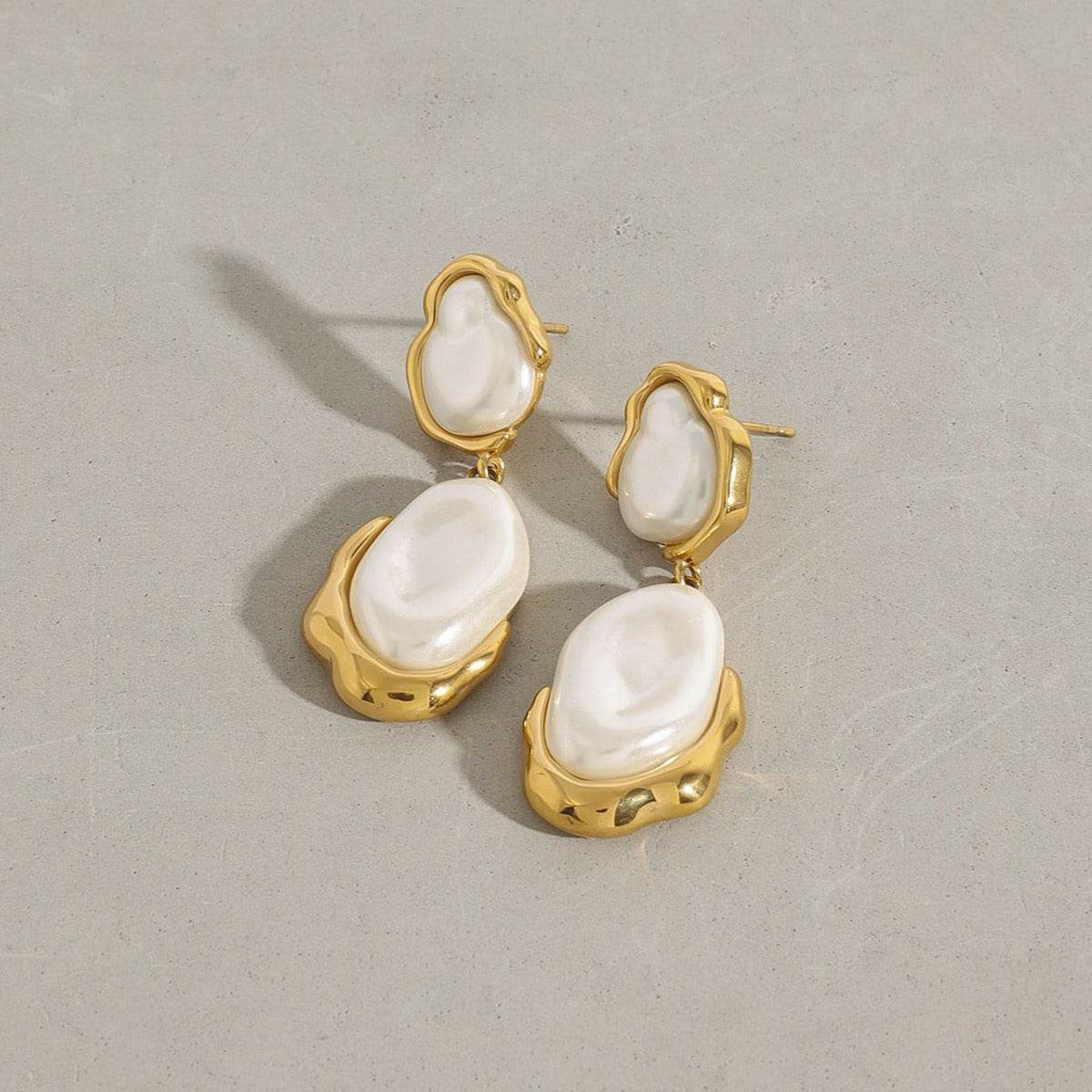 The Irregular Pearl Drop Earrings - Salt Lily