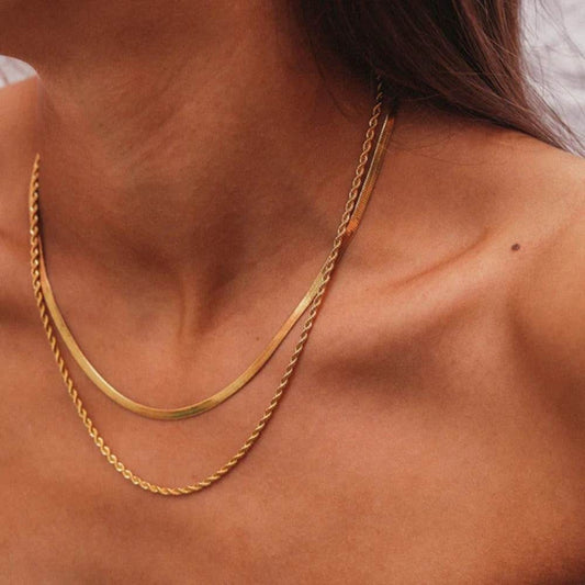 Layered Gold Necklace - Salt Lily