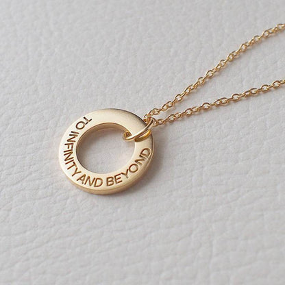 Hollow Ring Name Necklace – Custom Silver or Copper - Salt Lily