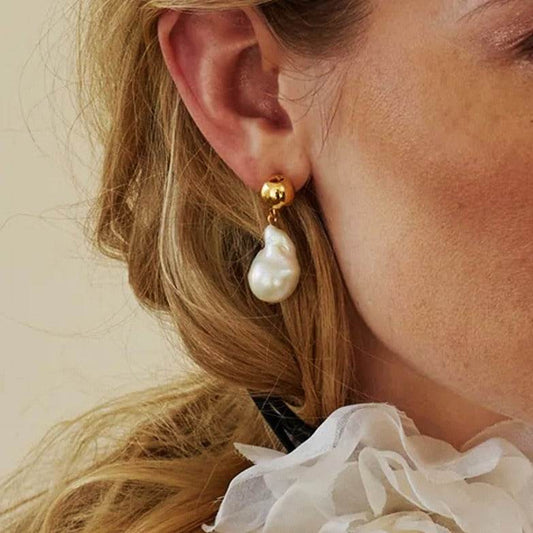 Pearl Pendant Earrings - Salt Lily