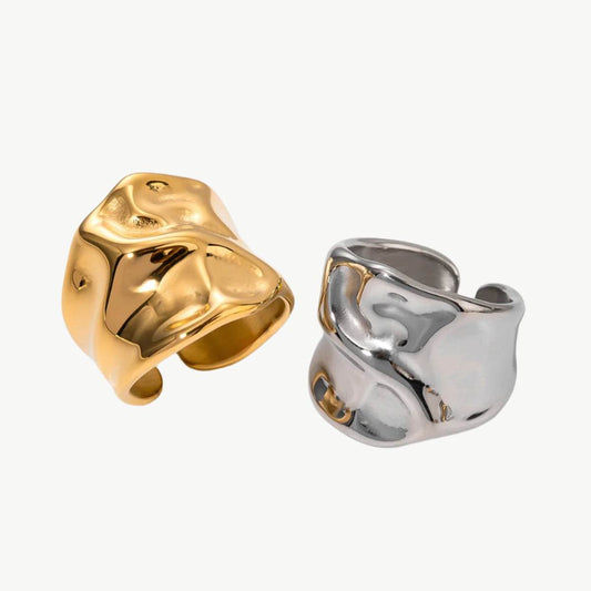 Molten Wrap Ring – Gold & Silver - Salt Lily