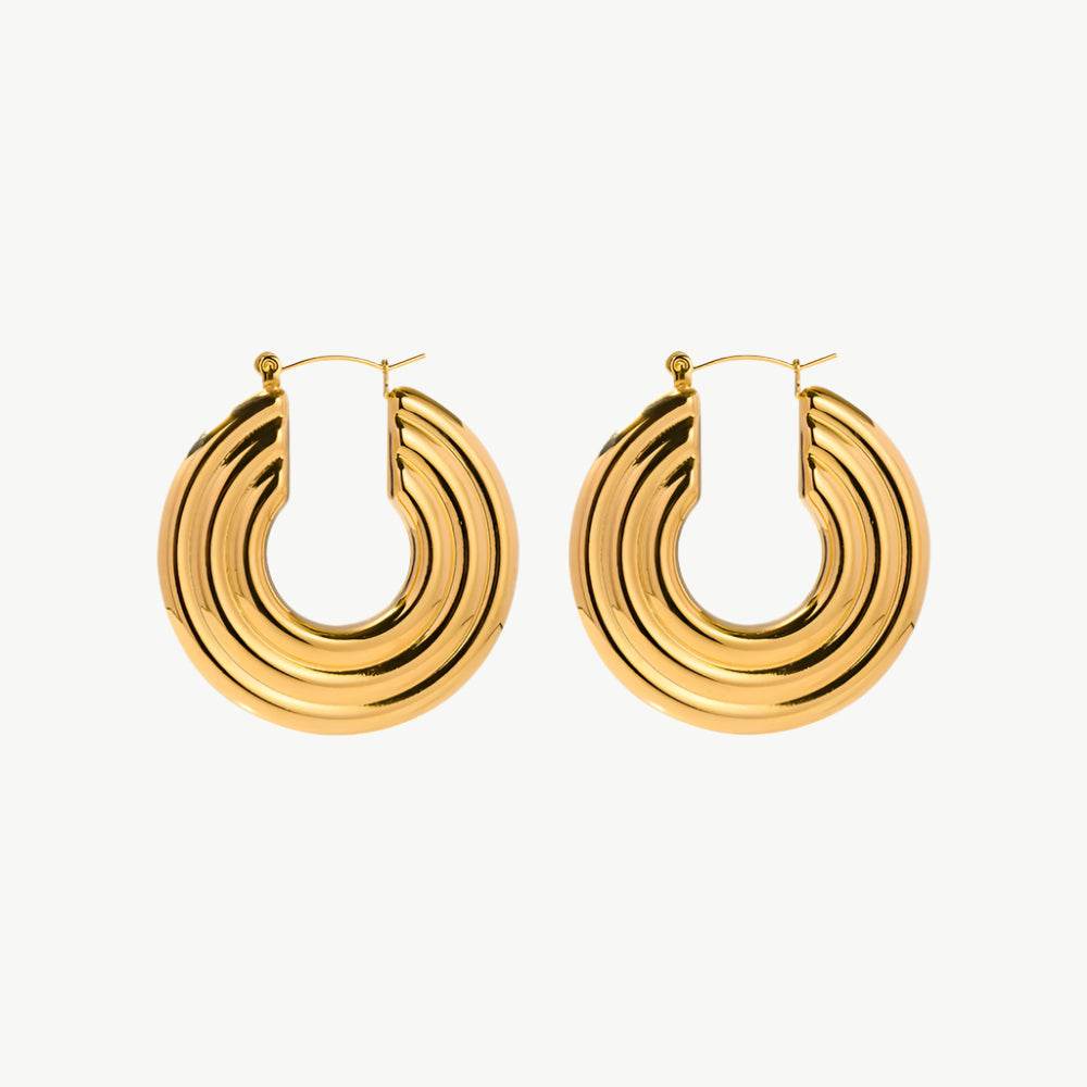 The Loop Stack Earrings – Minimal Gold Layers - Salt Lily
