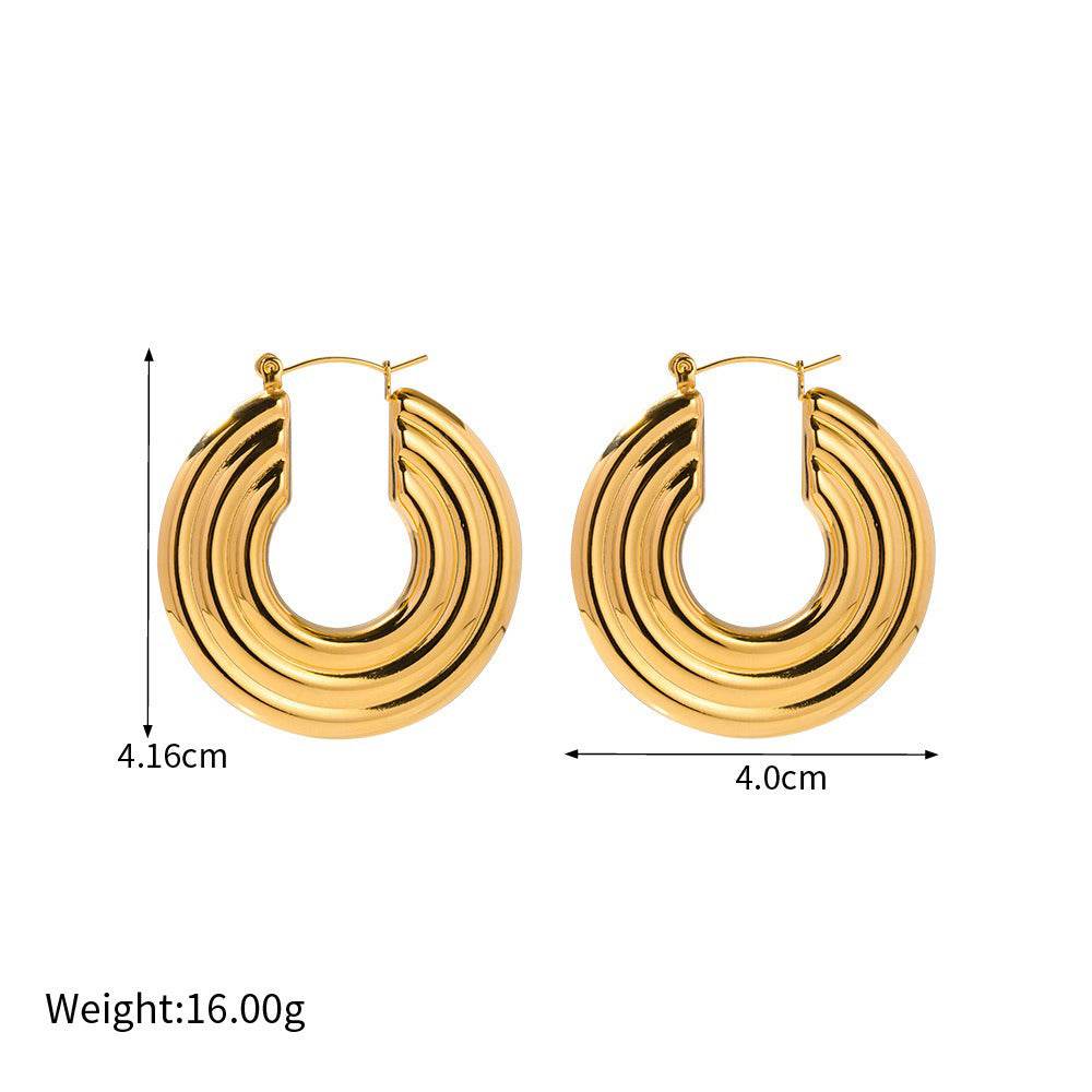 The Loop Stack Earrings – Minimal Gold Layers - Salt Lily
