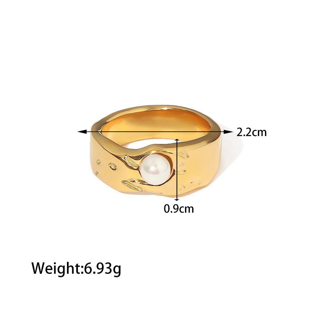 Lava Pearl Ring - Salt Lily