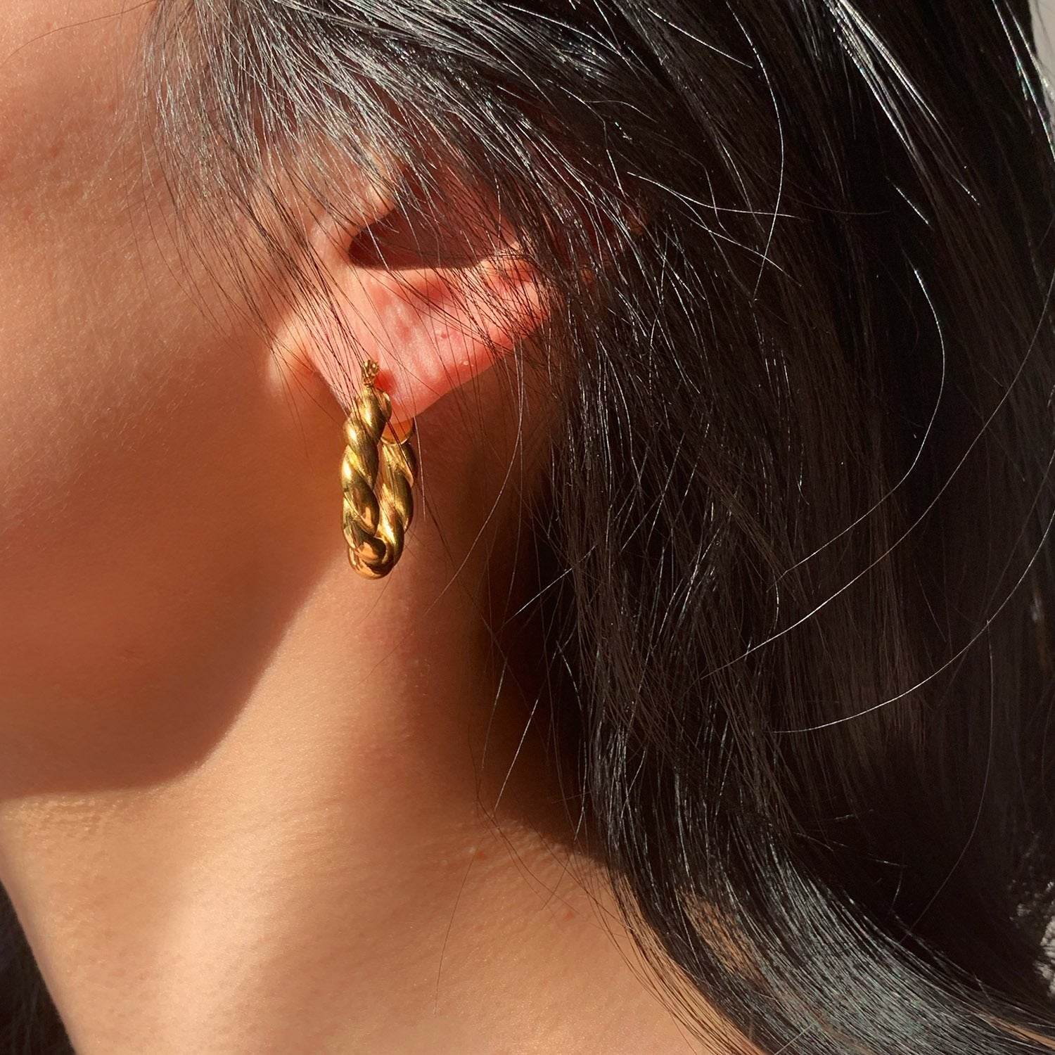 The Twist Hoops – Gold with a Modern Edge - Salt Lily