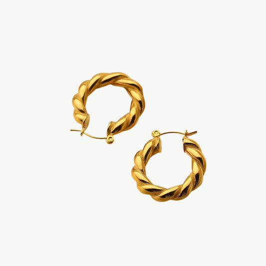 The Twist Hoops – Gold with a Modern Edge - Salt Lily