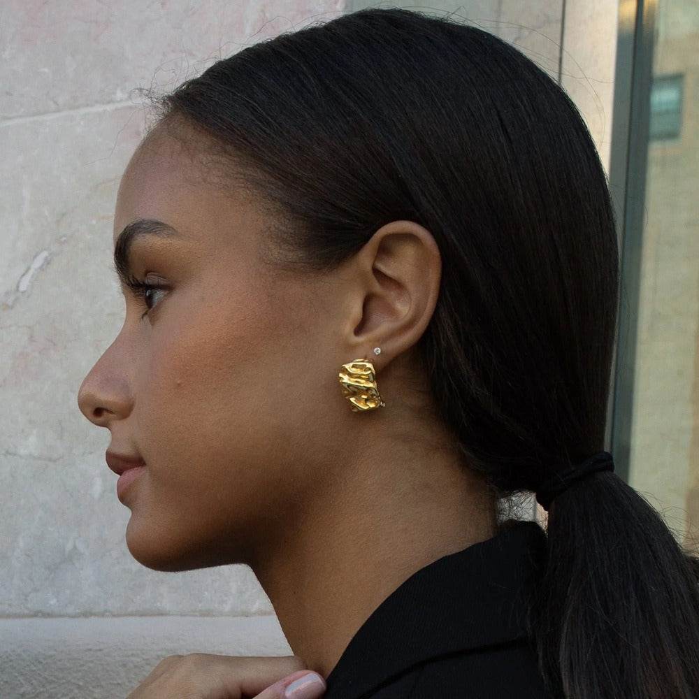 Molten C-Hoop Earrings - Salt Lily