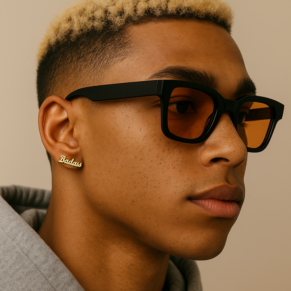 BADASS S925 Silver Stud - Salt Lily