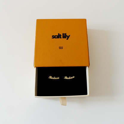 BADASS S925 Silver Stud - Salt Lily