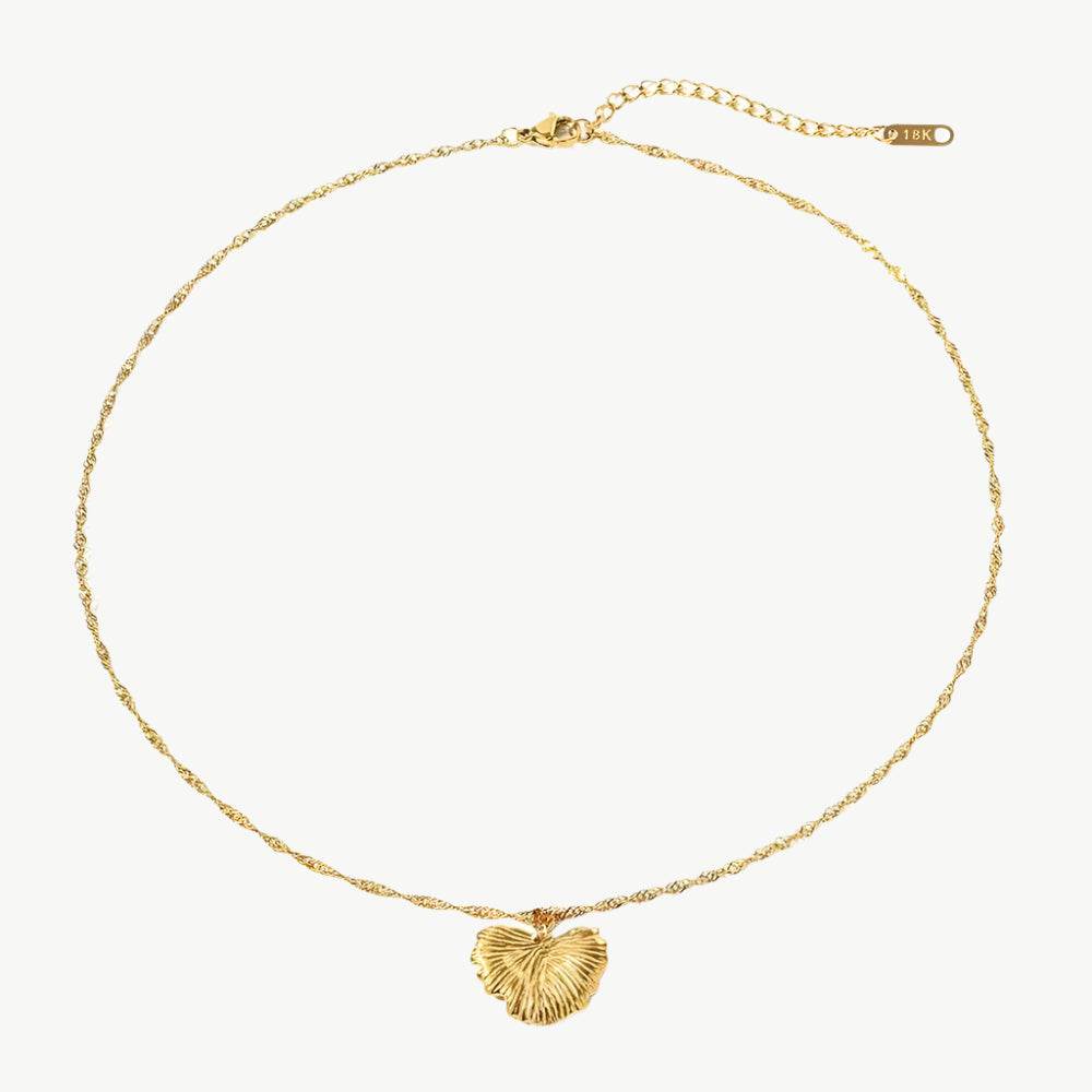 Ginkgo Earrings & Necklace Set - Salt Lily