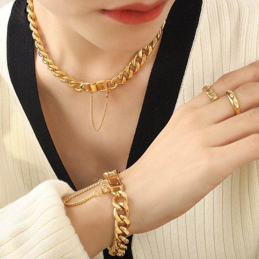 Chunky Tassel Necklace & Bracelet - Salt Lily