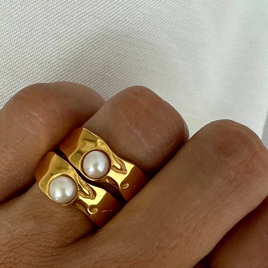 Lava Pearl Ring - Salt Lily