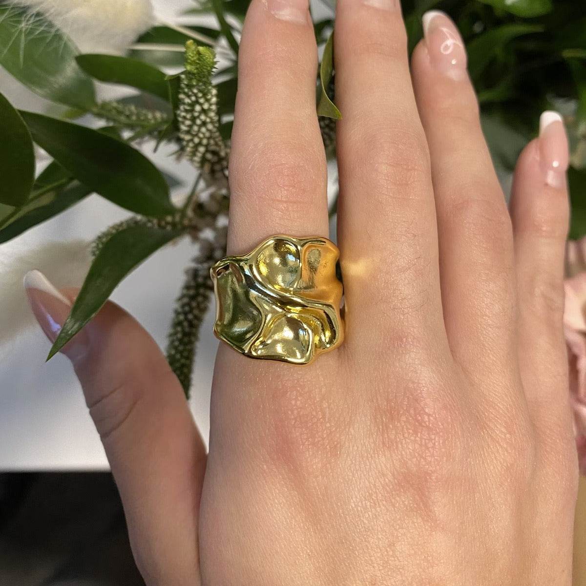 Molten Wrap Ring – Gold & Silver - Salt Lily