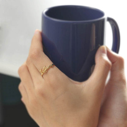The Message Ring – Custom 925 Silver Band - Salt Lily