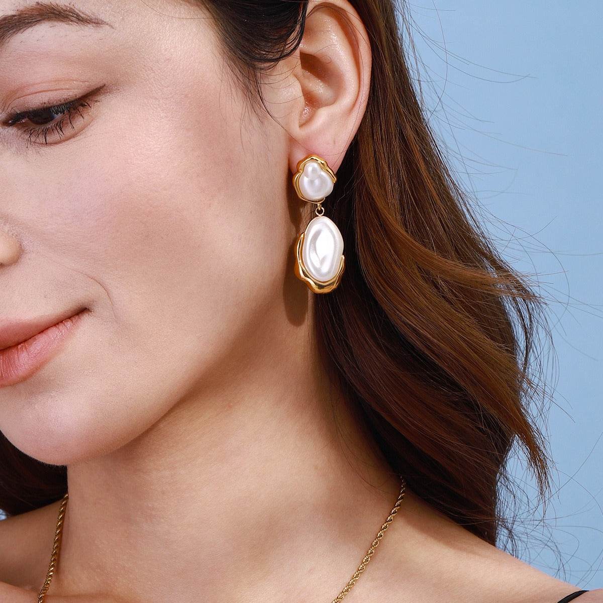 The Irregular Pearl Drop Earrings - Salt Lily
