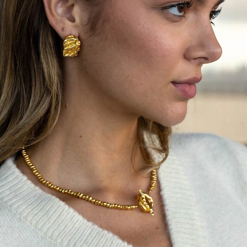 Molten C-Hoop Earrings - Salt Lily