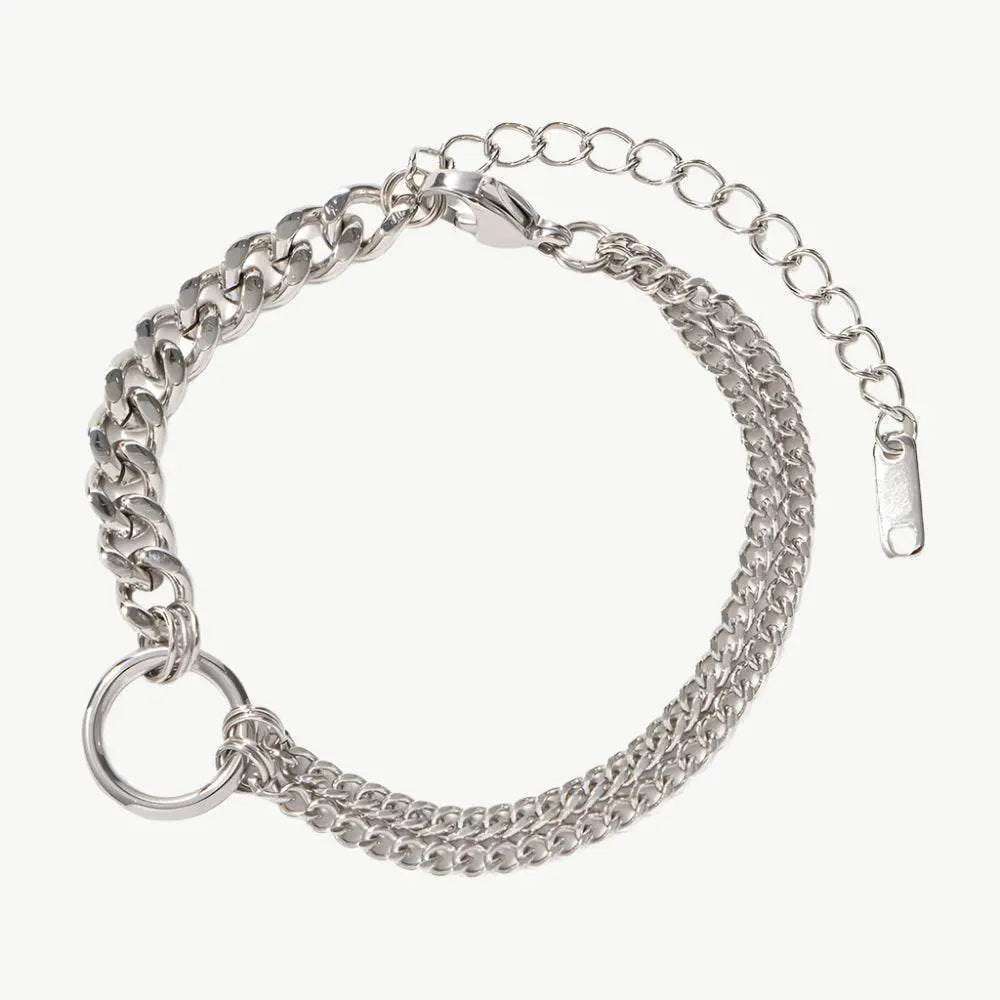 Asymmetric Silver Bracelet - Salt Lily