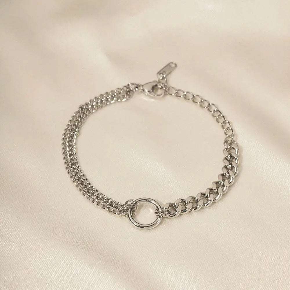 Asymmetric Silver Bracelet - Salt Lily