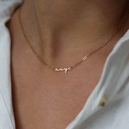 The Whisper Pendant - Necklace with customizable name design - Salt Lily