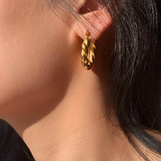 The Twist Hoops – Gold with a Modern Edge - Salt Lily