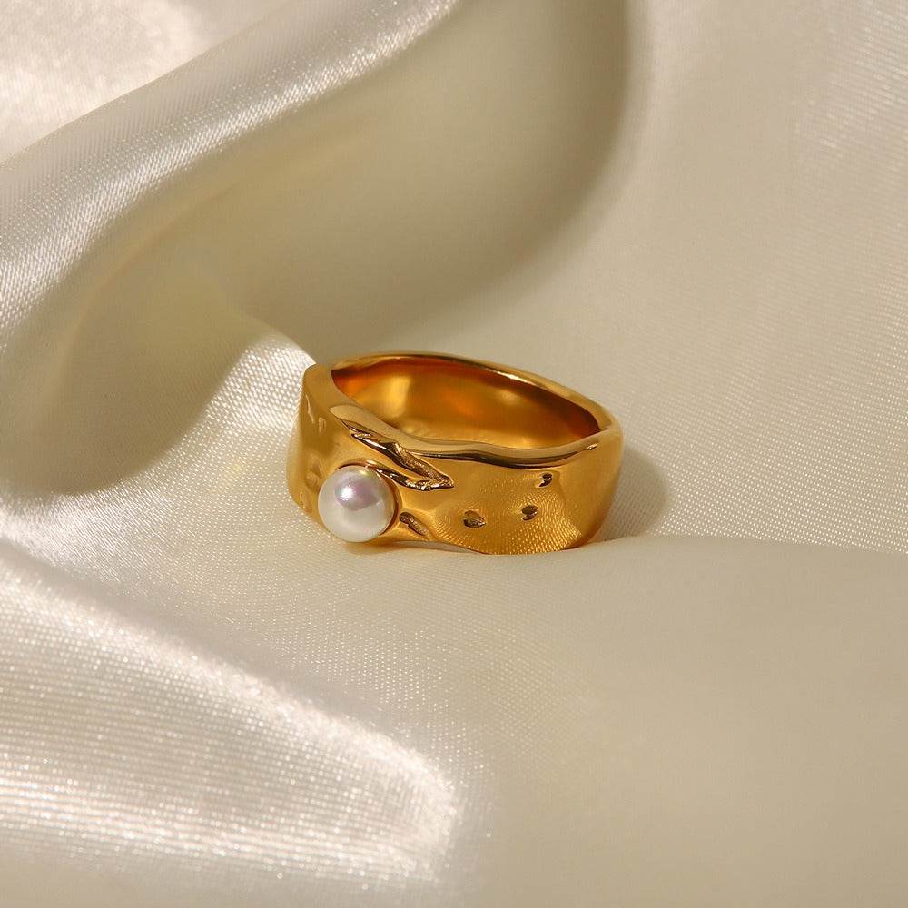 Lava Pearl Ring - Salt Lily