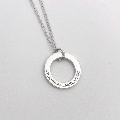 Hollow Ring Name Necklace – Custom Silver or Copper - Salt Lily