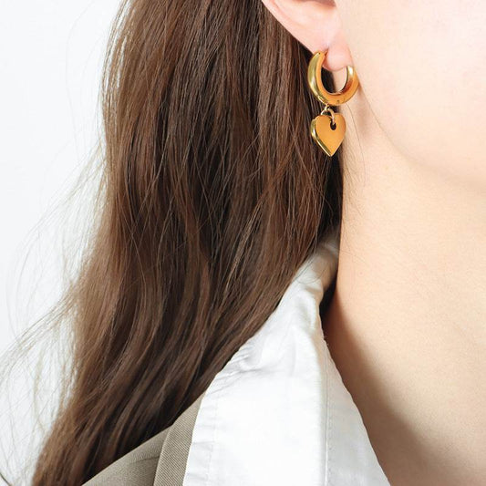 Heart Pendant Earrings - Salt Lily