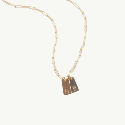 Custom Modern Monogram Necklace - Salt Lily
