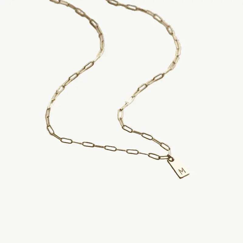 Modern Monogram Necklace - Custom Letter Necklace - Salt Lily