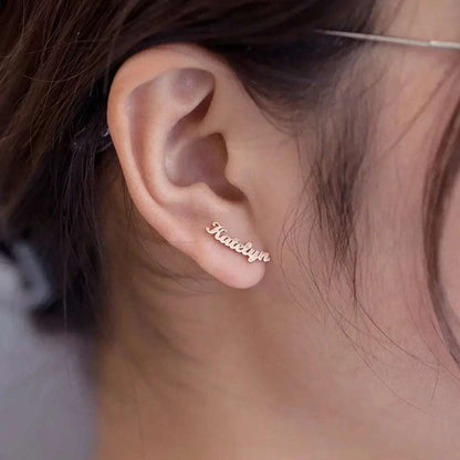 The Name Spark Earrings – Custom Studs - Salt Lily