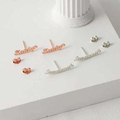 The Name Spark Earrings – Custom Studs - Salt Lily