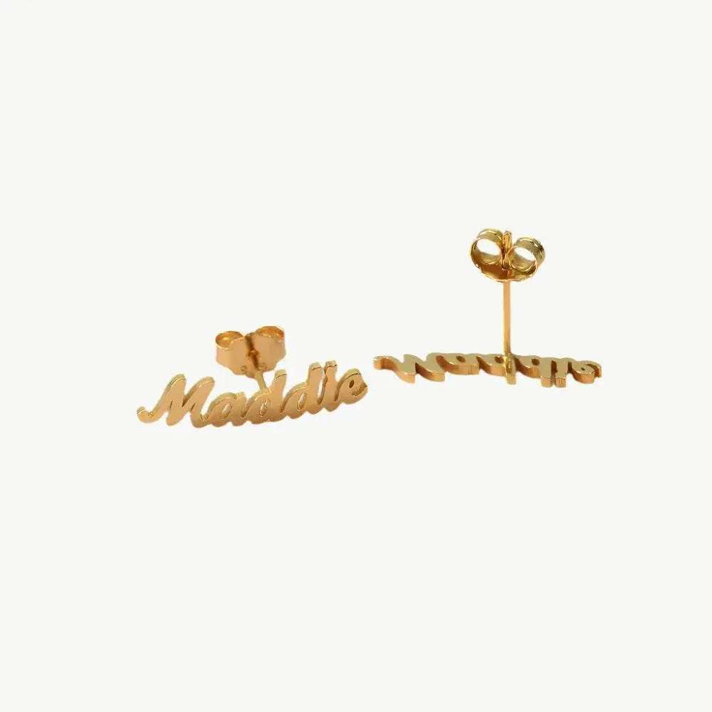 The Name Spark Earrings – Custom Studs - Salt Lily