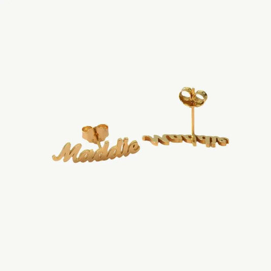 The Name Spark Earrings – Custom Studs - Salt Lily