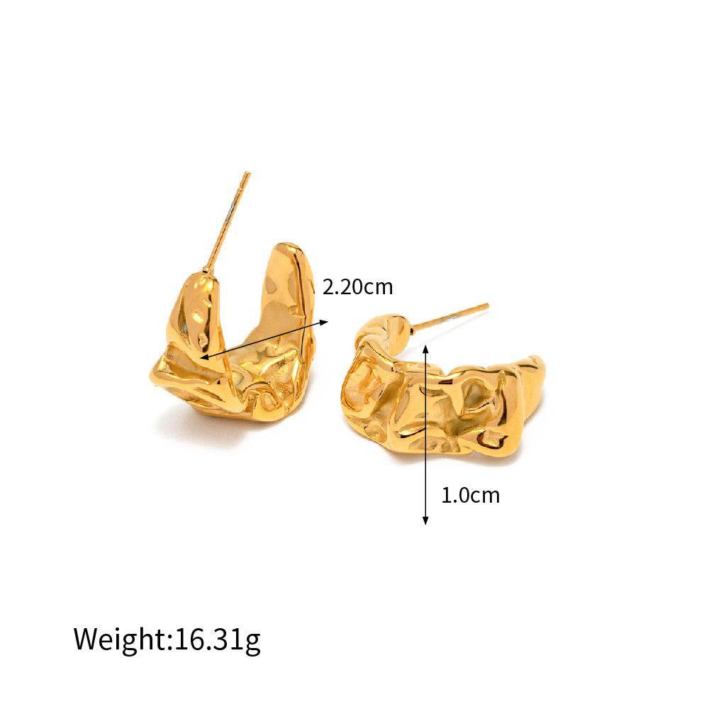 Molten C-Hoop Earrings - Salt Lily