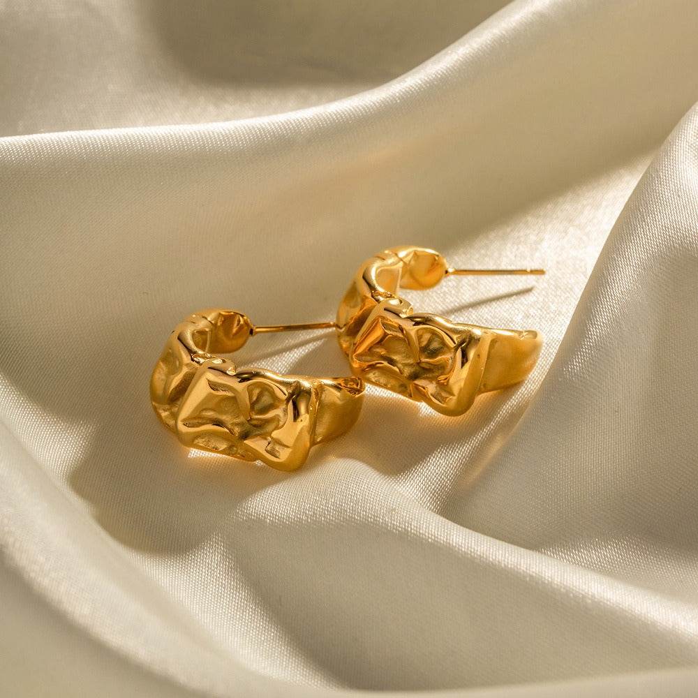 Molten C-Hoop Earrings - Salt Lily