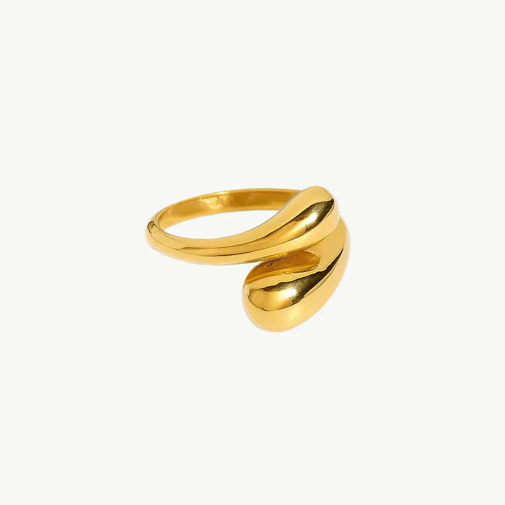 Droplet Adjustable Ring - Salt Lily