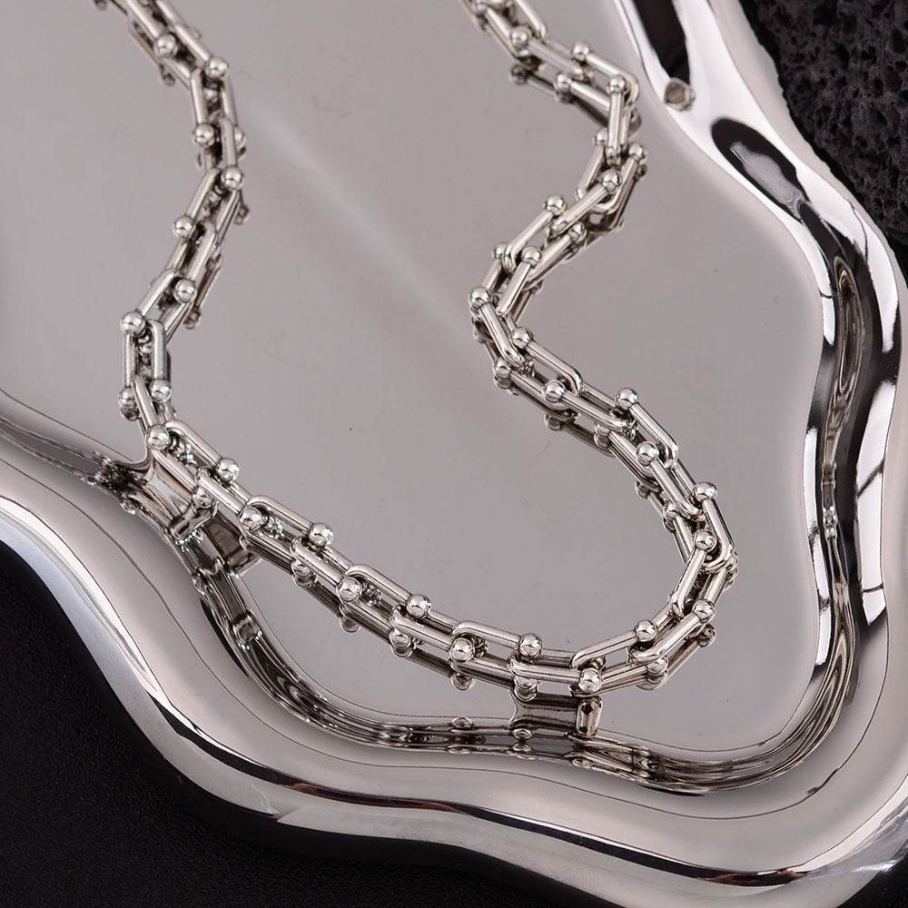 Horseshoe Chain Necklace & Bracelet Set - Salt Lily