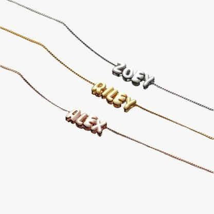 Scripted Necklace – Personalised Name / Letters Pendant - Salt Lily