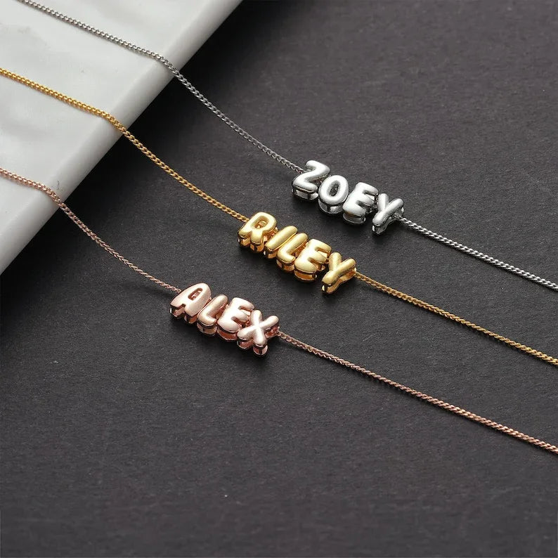 Scripted Necklace – Personalised Name / Letters Pendant - Salt Lily