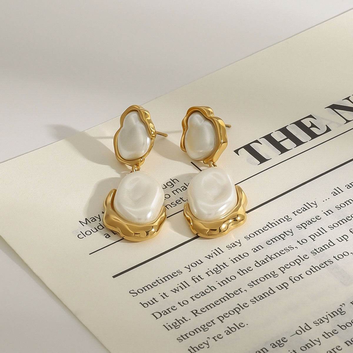 The Irregular Pearl Drop Earrings - Salt Lily