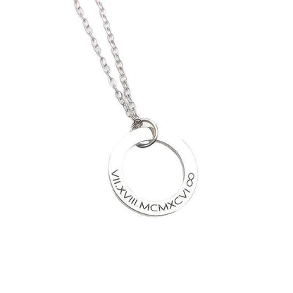 Hollow Ring Name Necklace – Custom Silver or Copper - Salt Lily